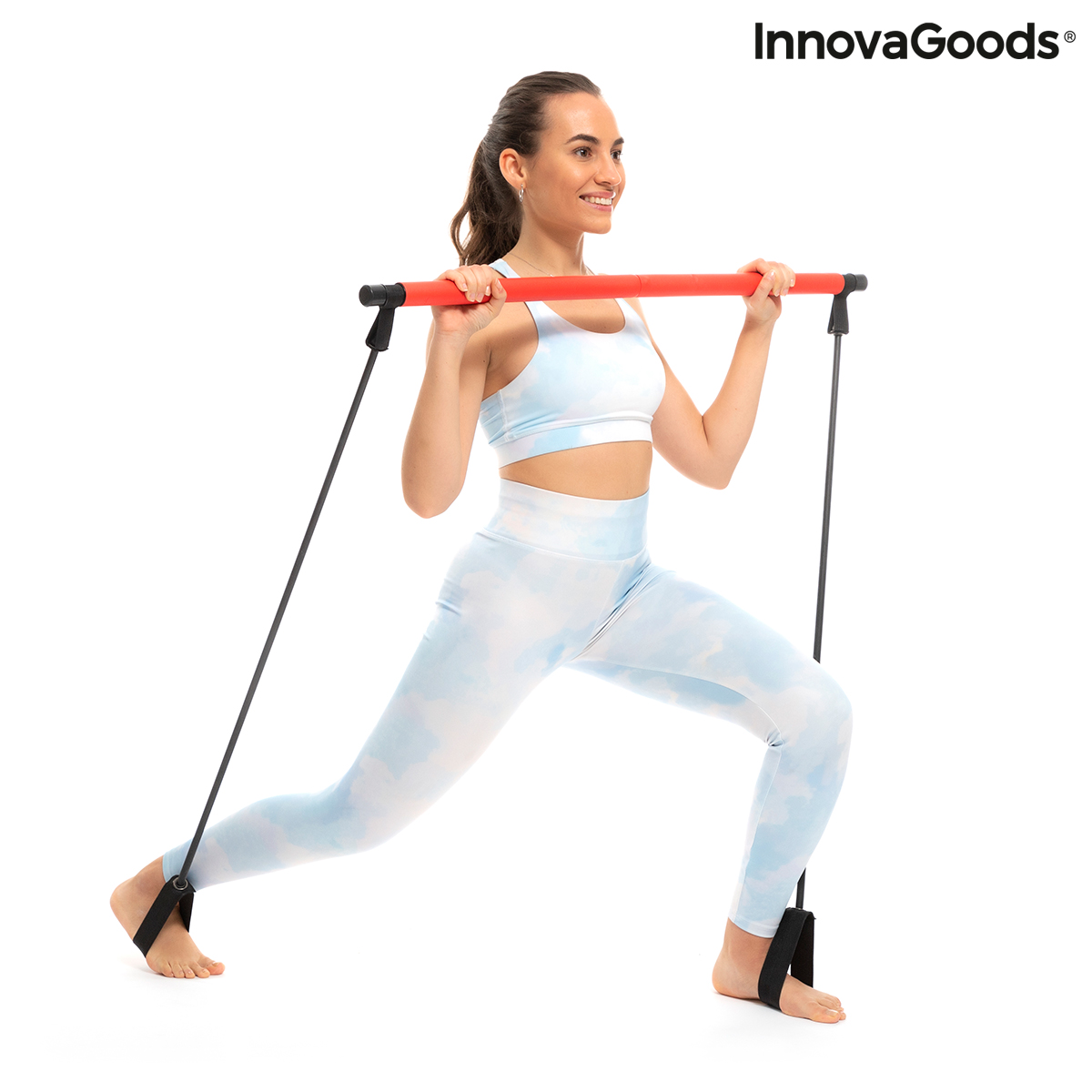 Träningsstång med motståndsband och träningsguide Resibar InnovaGoods - 5