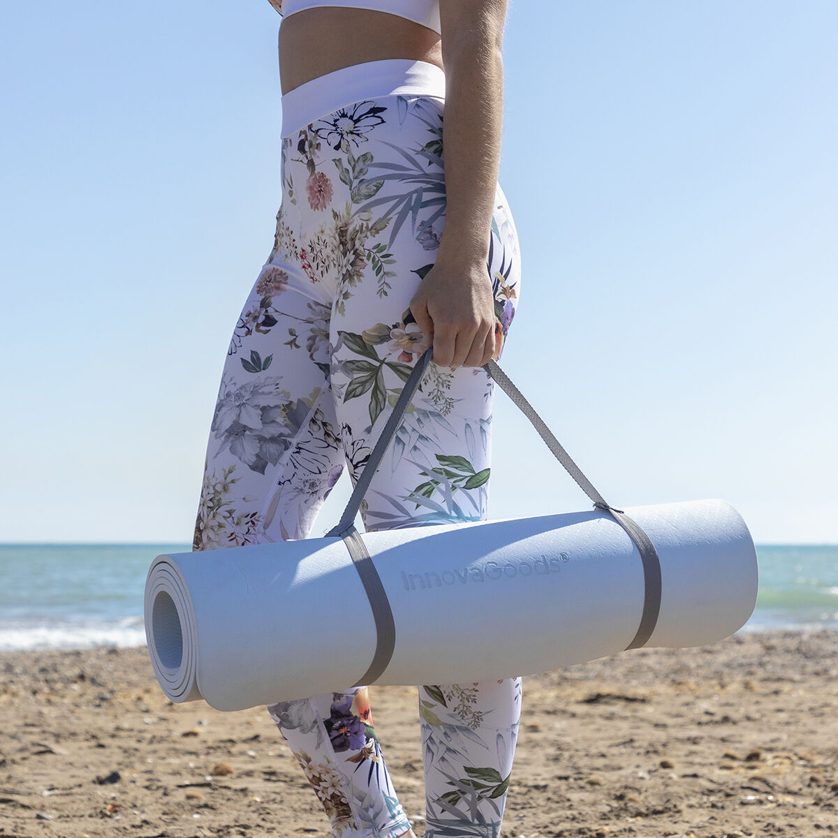 Halkfri yogamatta med positionslinjer och träningsanvisningar Asamat InnovaGoods - 23