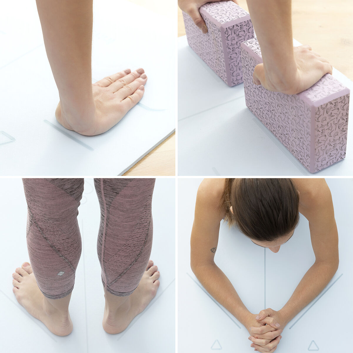 Halkfri yogamatta med positionslinjer och träningsanvisningar Asamat InnovaGoods - 27