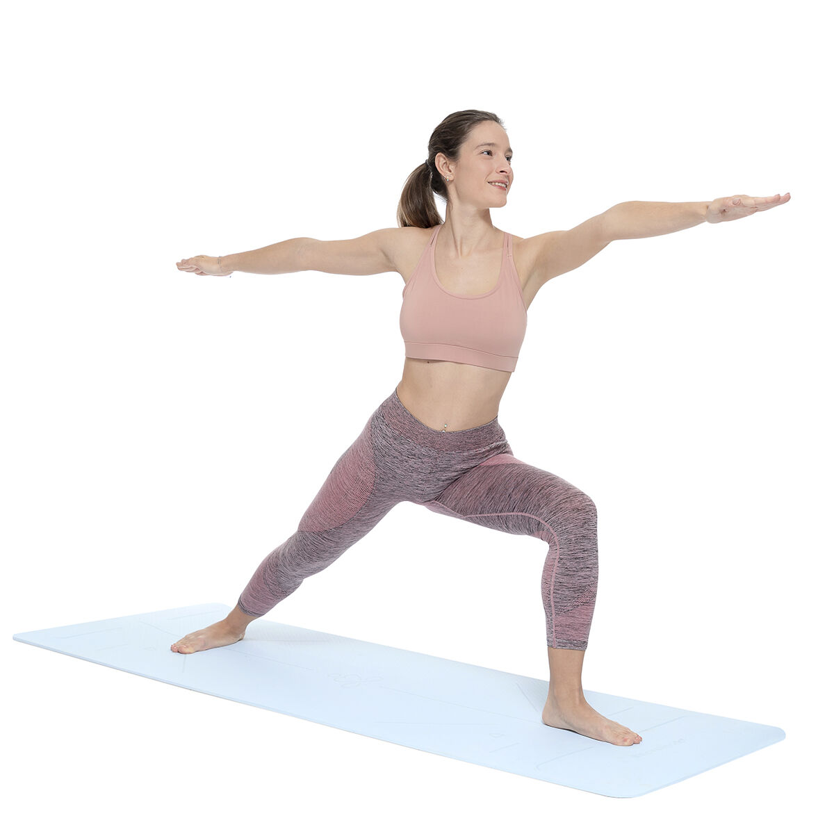 Halkfri yogamatta med positionslinjer och träningsanvisningar Asamat InnovaGoods - 19