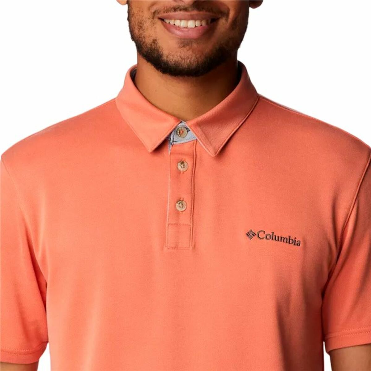 Polotröja kortärmad Herr Columbia Nelson Point™ Korall - 2