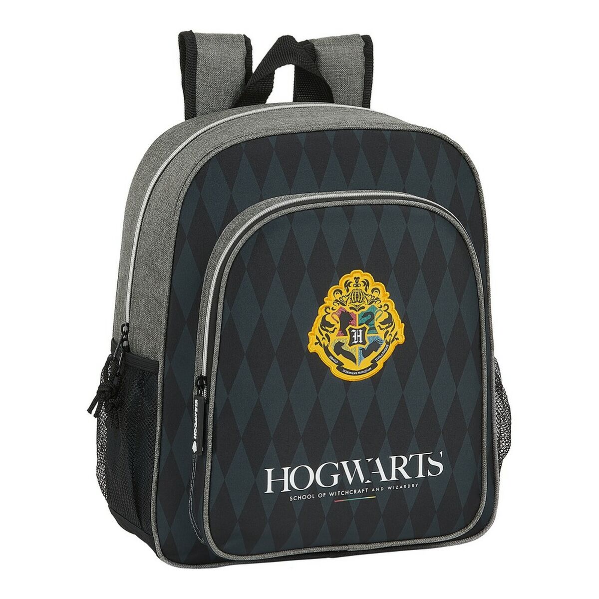 Skolryggsäck Hogwarts Harry Potter Hogwarts Svart Grå 12 L