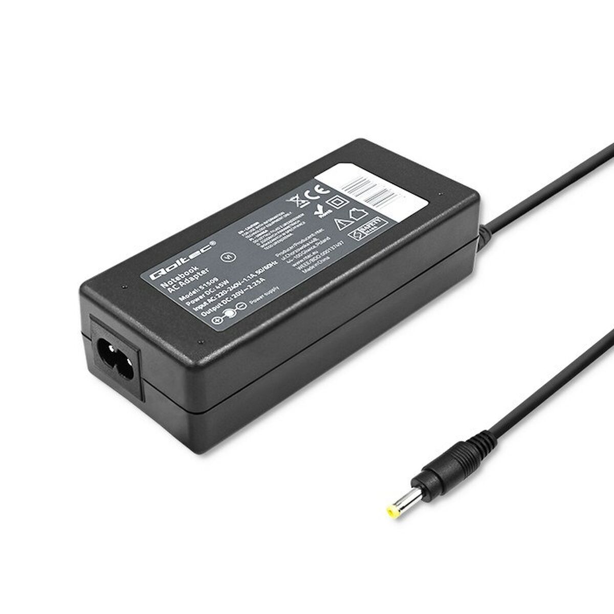 Laptopladdare Qoltec 51509.45W 45 W - 4