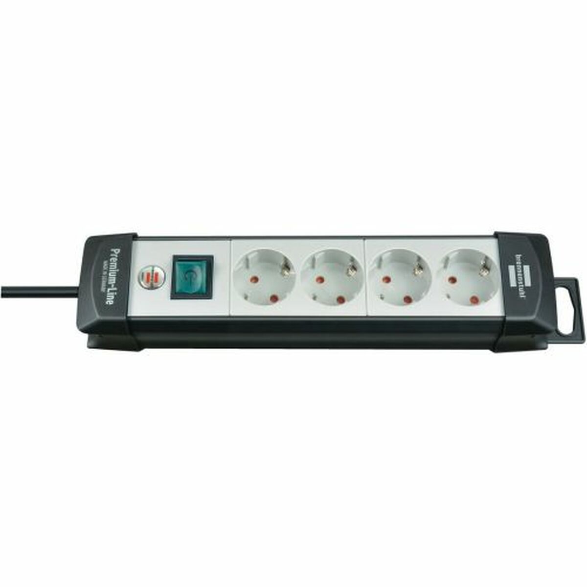Ellist 4 Tomas-uttag med brytare Brennenstuhl Premium-Line 3600 W (1,8 m)