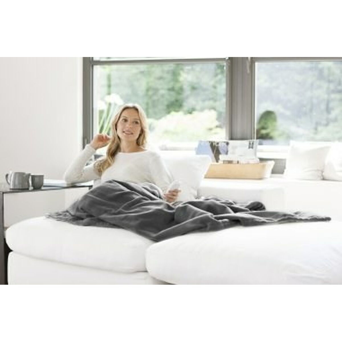 Elektrisk filt Medisana HB 675 200 x 150 cm Grå Mikrofiber - 2