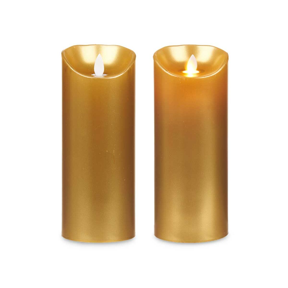 LED Ljus Gyllene 8 x 8 x 20 cm (12 antal) - 5