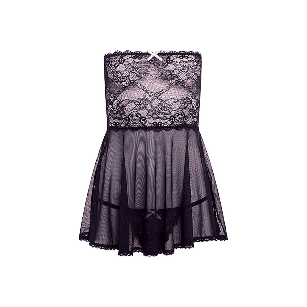 Babydoll Barely Bare Svart One size - 4