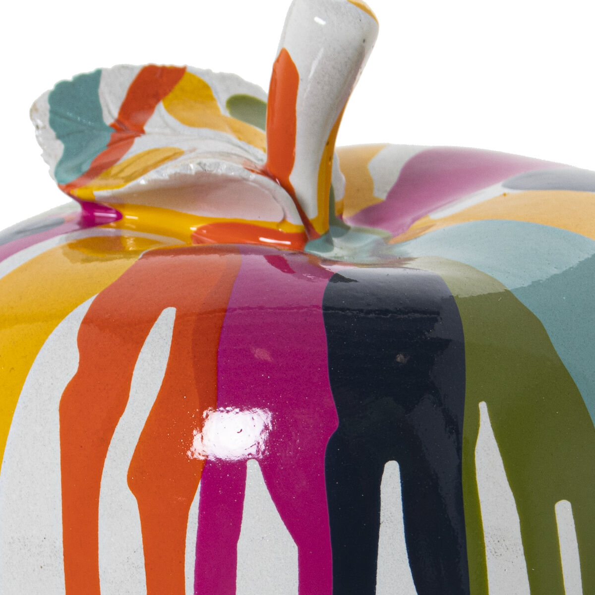 Prydnadsfigur Alexandra House Living Multicolour Akryl Plast Melamin Äpple 12 x 11 x 13 cm - 4
