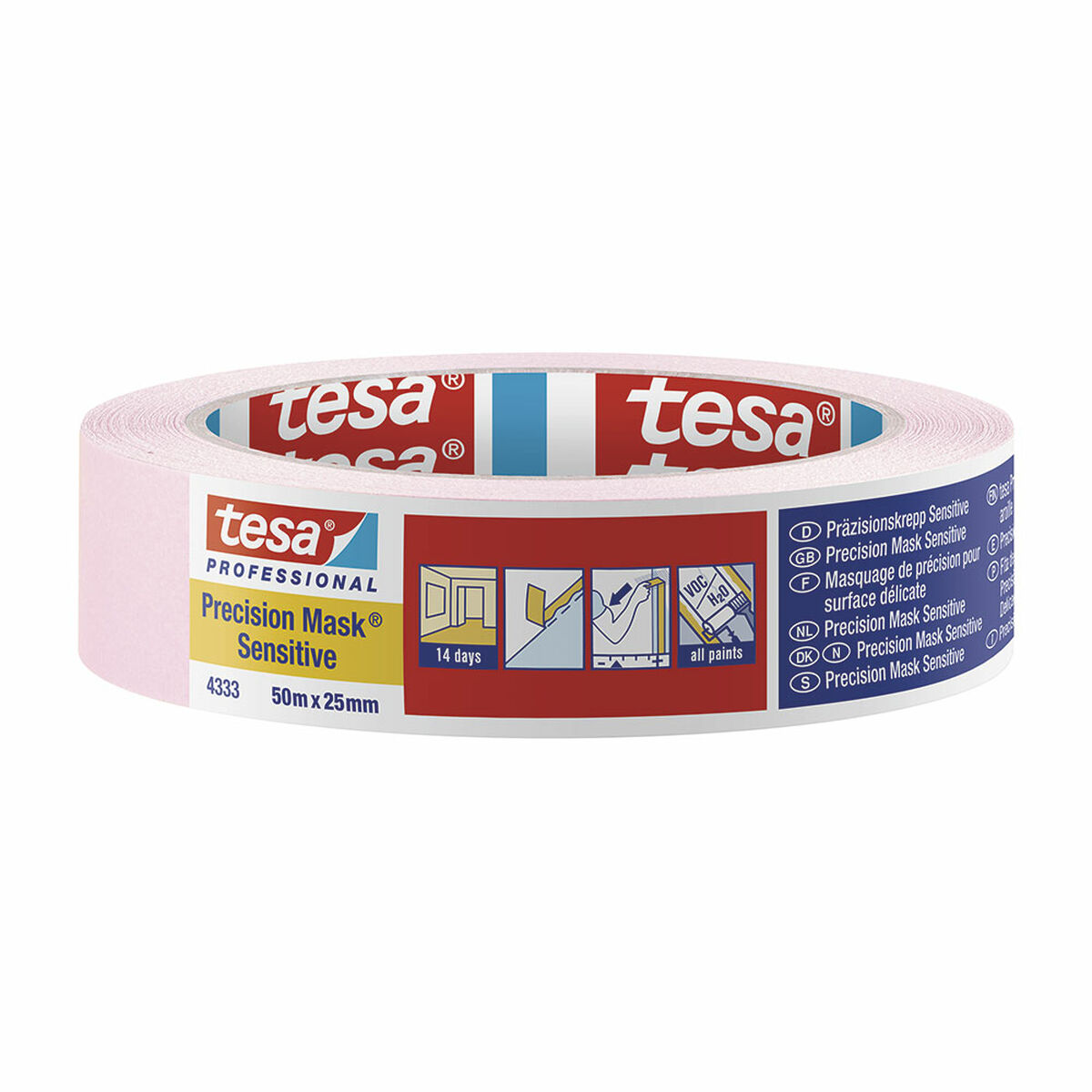 Självhäftande band TESA Precision mask sensitive Rosa (50 m x 25 mm) - 3