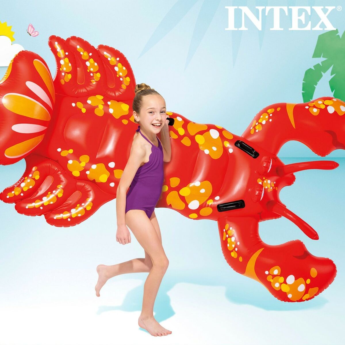 Upplåsbar bassängmadrass Intex Hummer 137 x 50 x 213 cm (6 antal) - 14