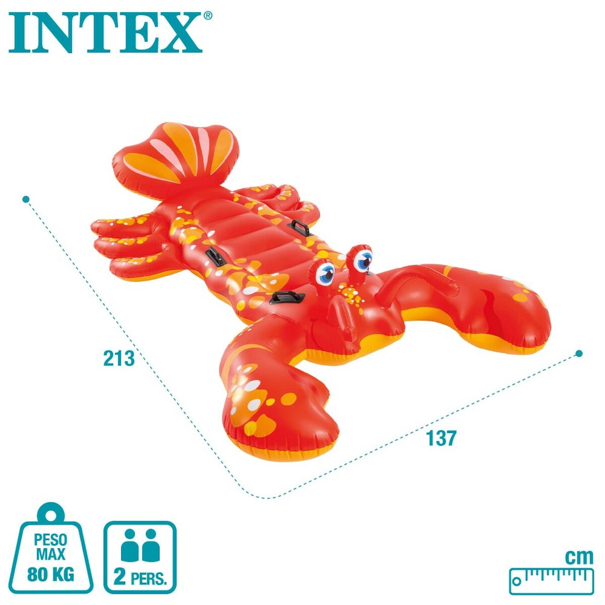 Upplåsbar bassängmadrass Intex Hummer 137 x 50 x 213 cm (6 antal) - 2