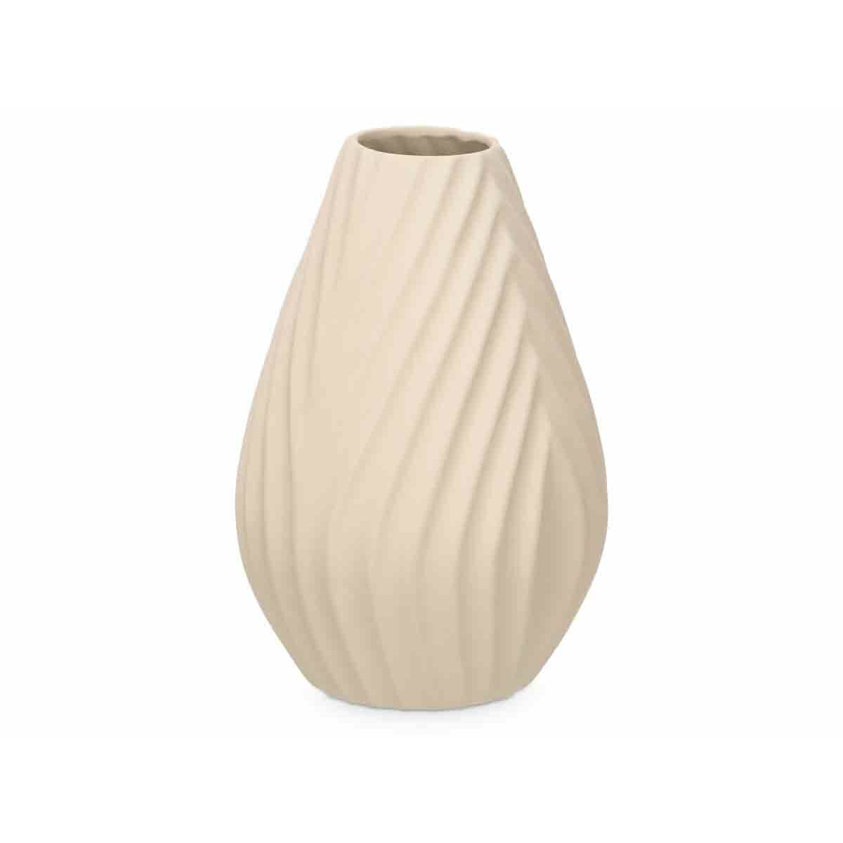 Vas Beige Keramik 21 x 31 x 21 cm (4 antal) Ränder - 2