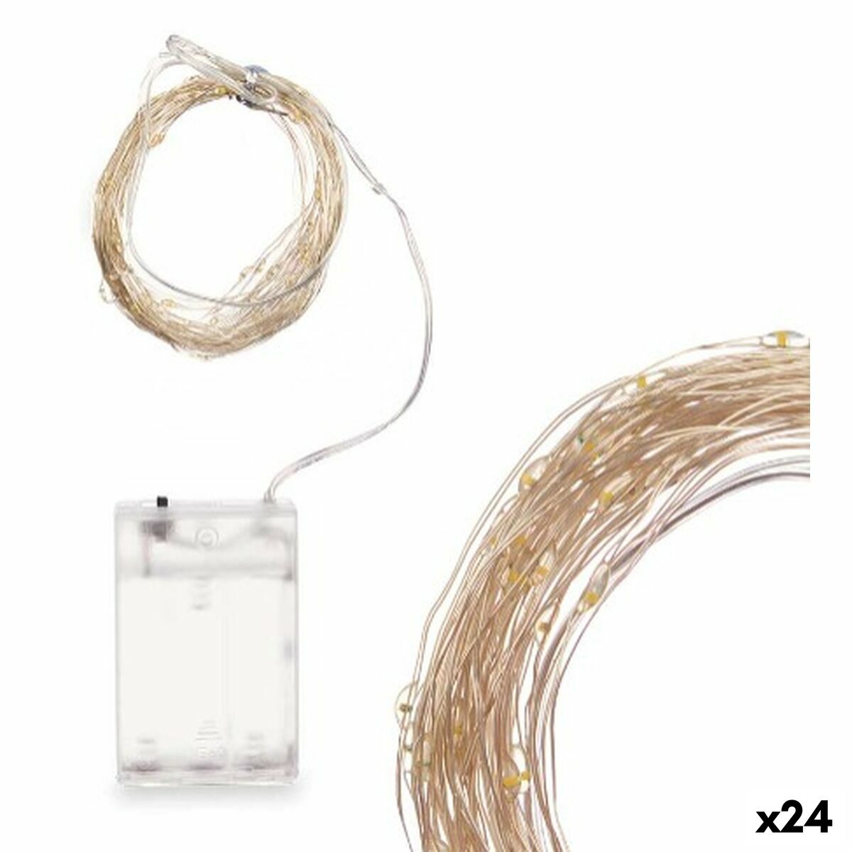 LED-krans Gift Decor Vit Varmt ljus 5,4 m 16 x 10 x 6 cm (24 antal)