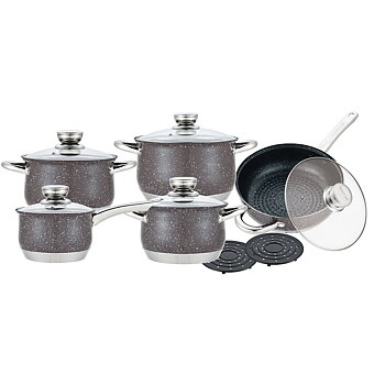 Kastrullset Royalty Line 1232 Svart Stål 12 Delar