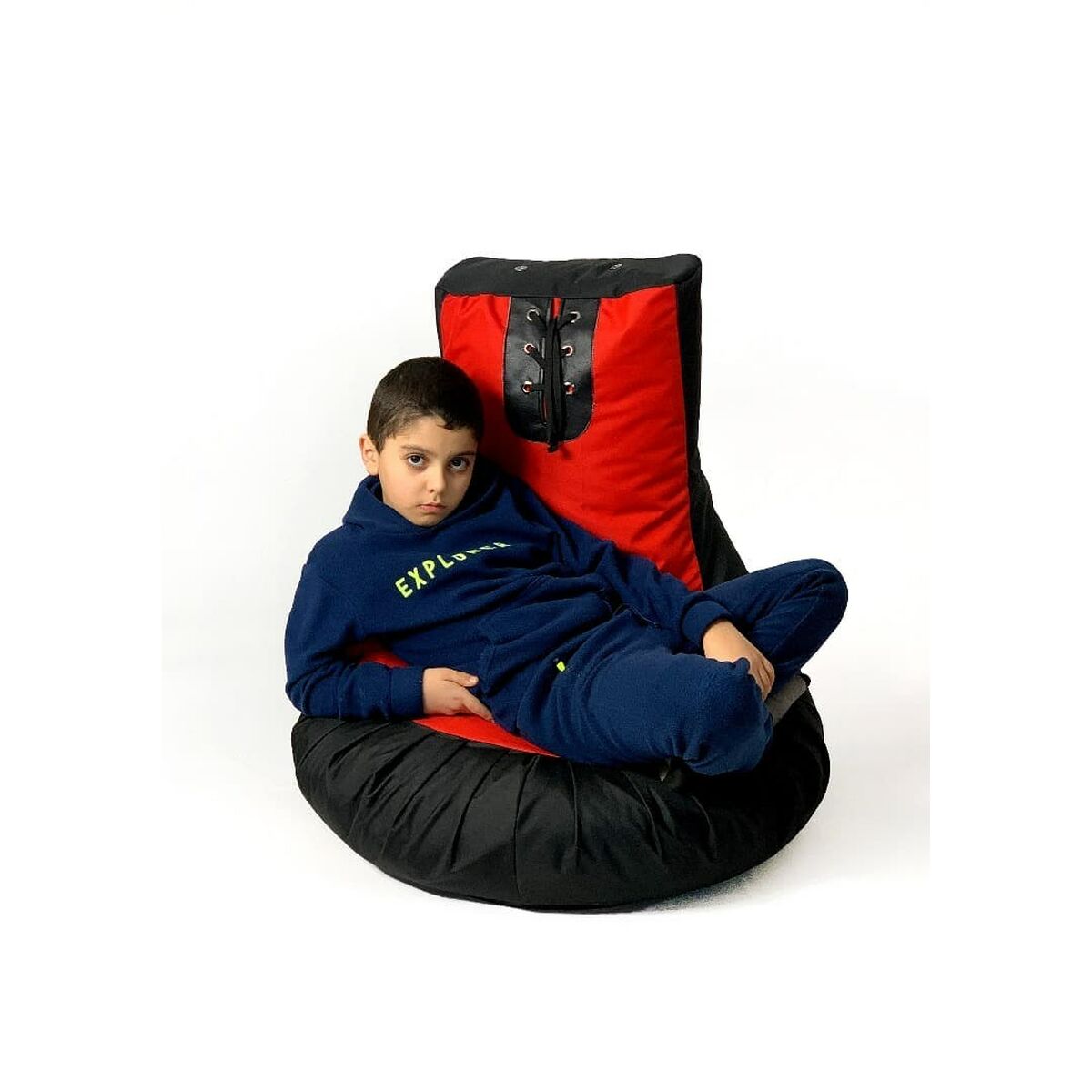 Puff GO GIFT Svart Röd Oxford Boxningshandskar 130 x 90 cm - 3
