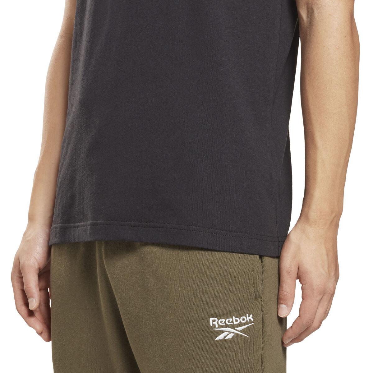 Sporttröja med ärmar Reebok BIG LOGO TEE HD4222 Svart - 7