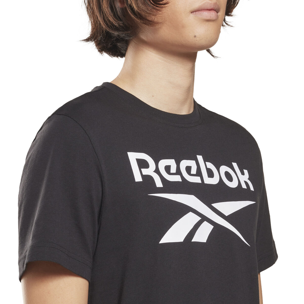 Sporttröja med ärmar Reebok BIG LOGO TEE HD4222 Svart - 8