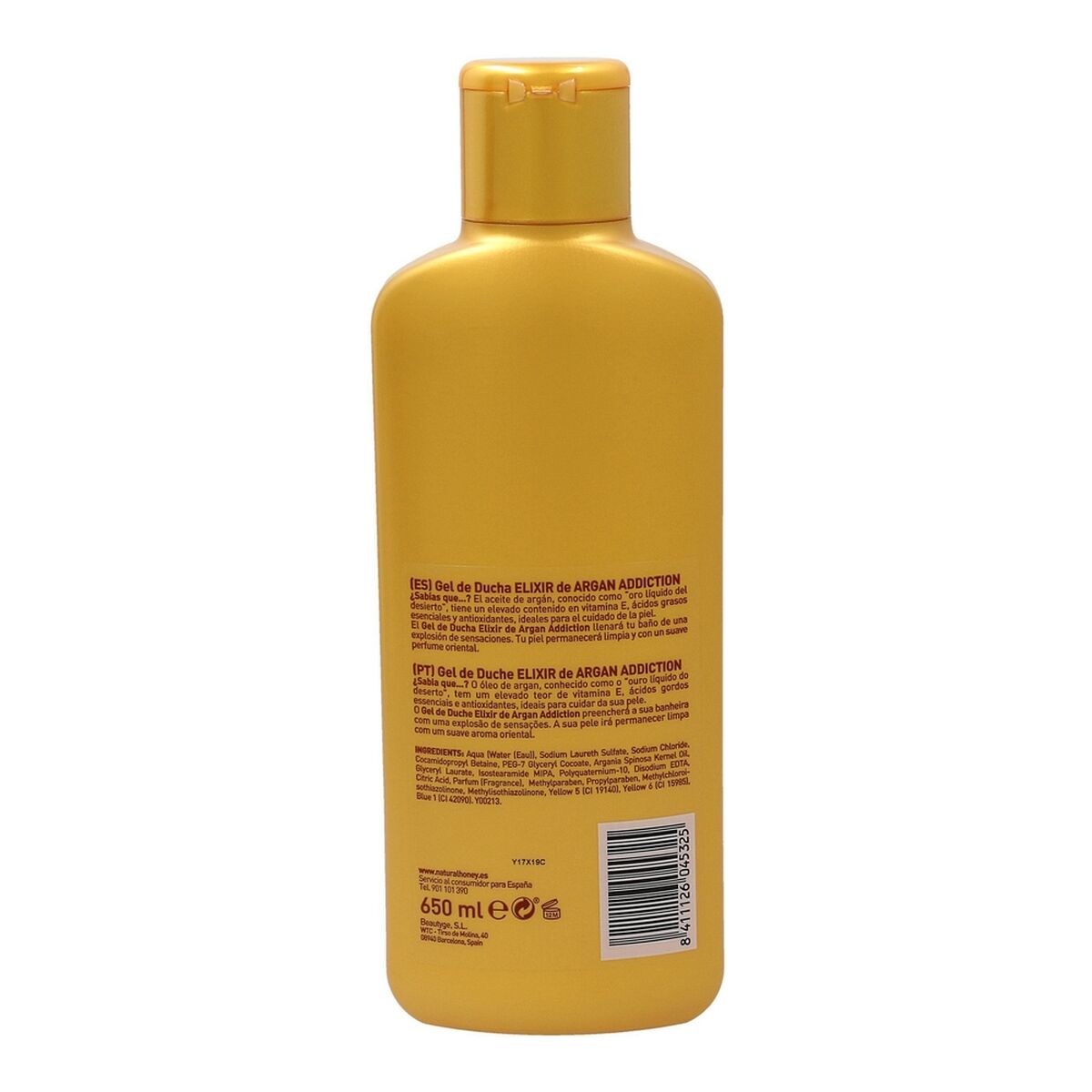 Duschgel med arganolja Natural Honey Elixir De Argan 600 ml - 3