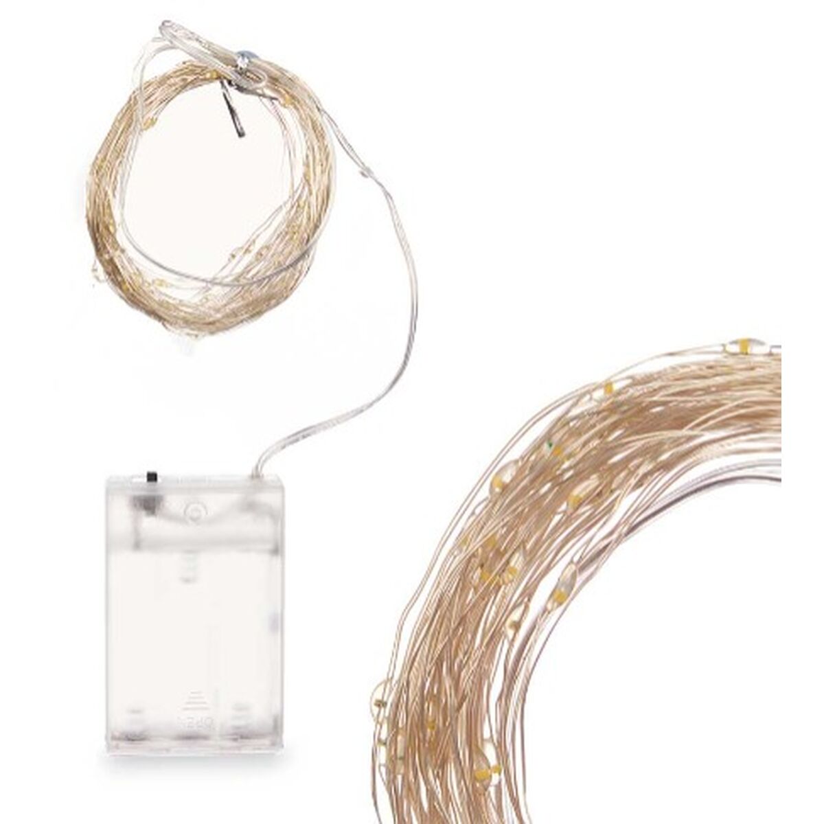 LED-krans Gift Decor Vit Varmt ljus 10,4 m 16 x 10 x 6 cm (12 antal) - 2