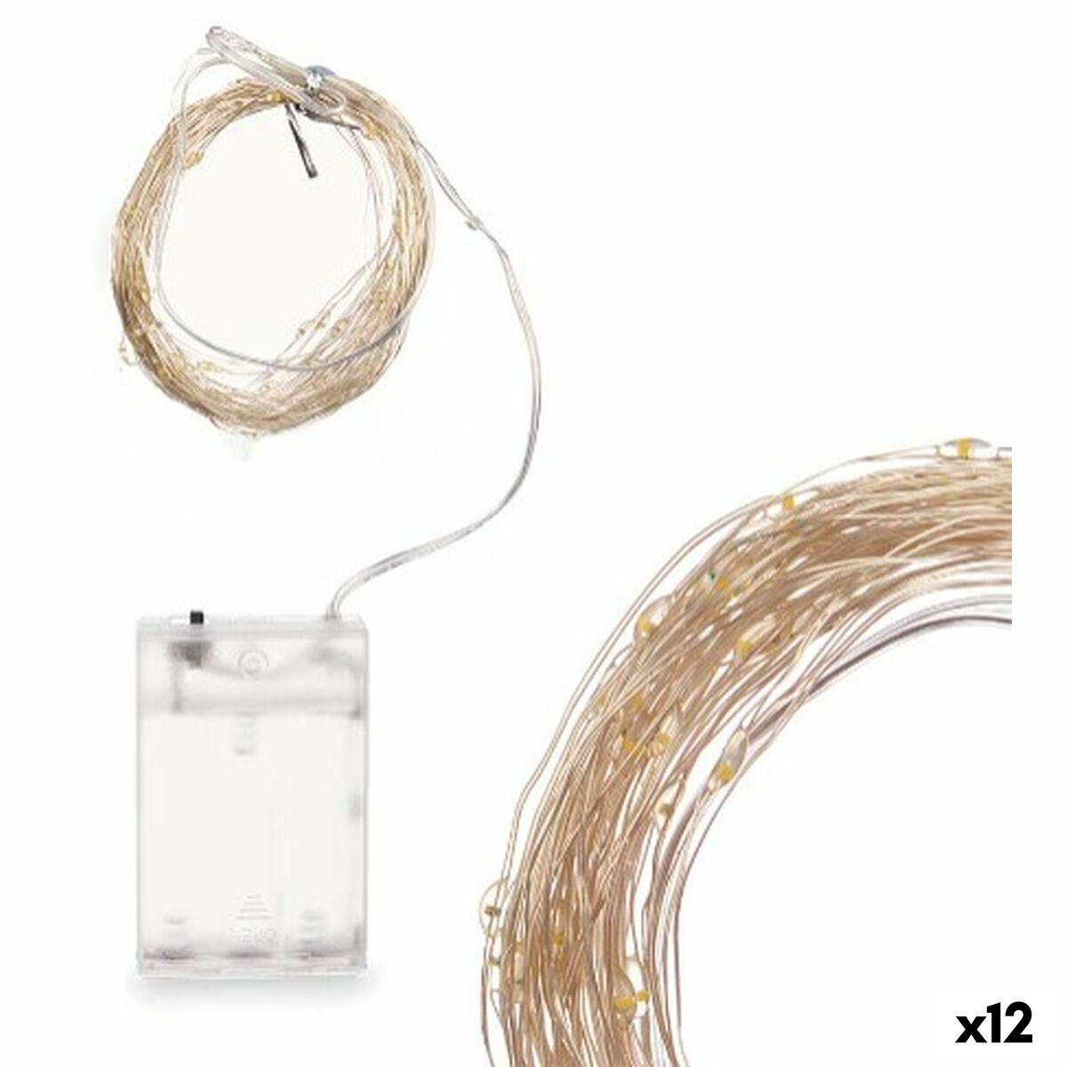 LED-krans Gift Decor Vit Varmt ljus 10,4 m 16 x 10 x 6 cm (12 antal)