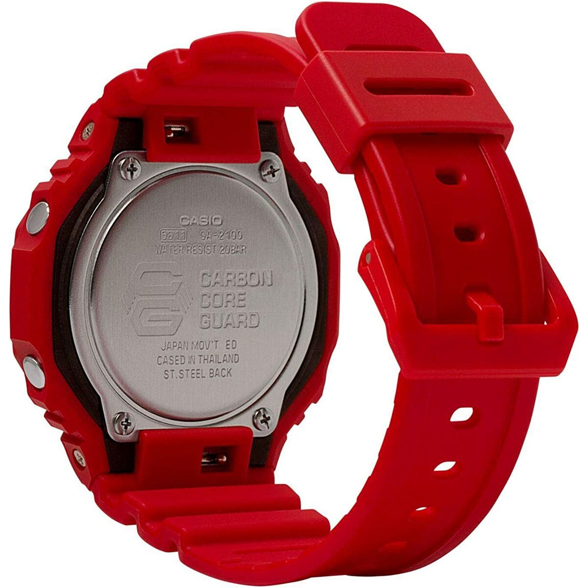 Unisexklocka Casio GA-2100-4AER Röd Multifunktion - 3