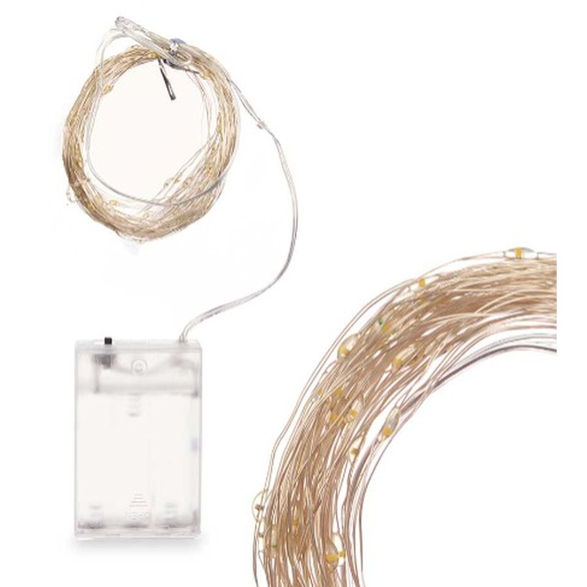 LED-krans Gift Decor Vit Varmt ljus 15,4 m 16 x 10 x 6 cm (12 antal) - 2