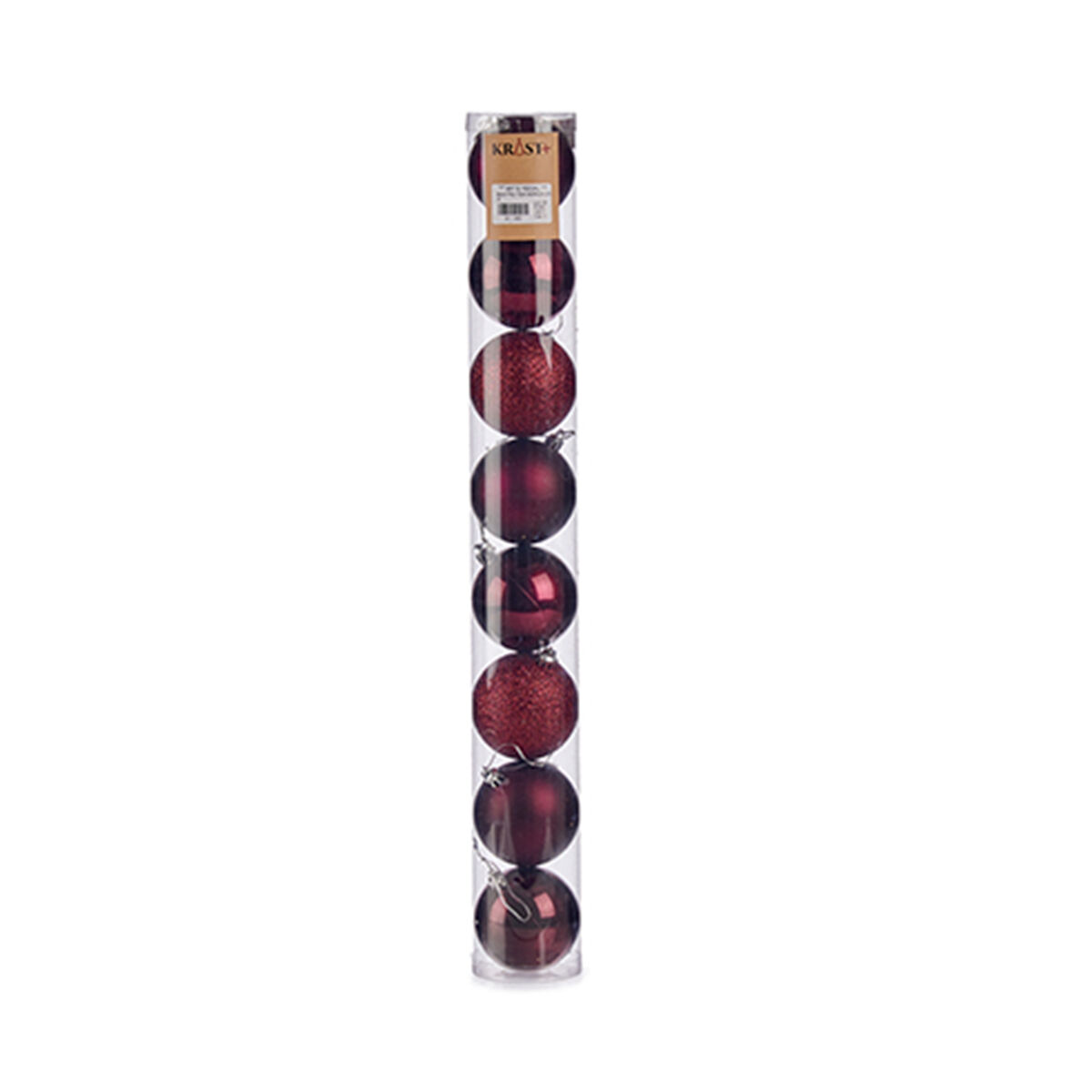 Uppsättning av julkulor Krist+ Purpur Plast Ø 7 cm (24 antal) - 5