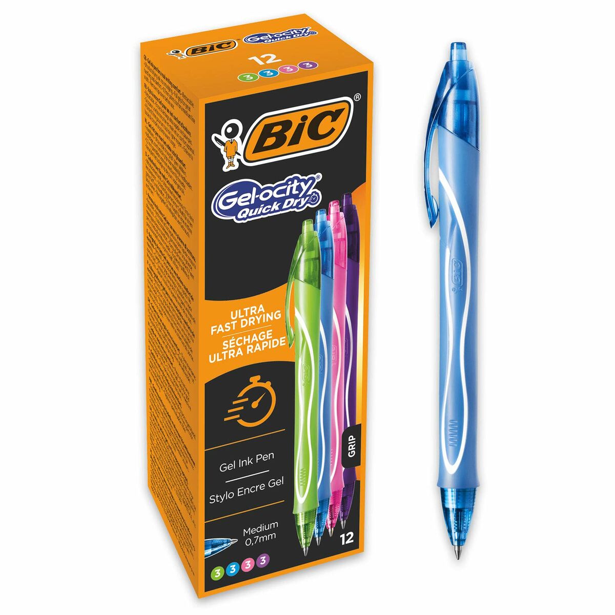 Gelpenna Bic Gel-Ocity Quick Dry 4 Colours 0,3 mm 12 Delar - 2