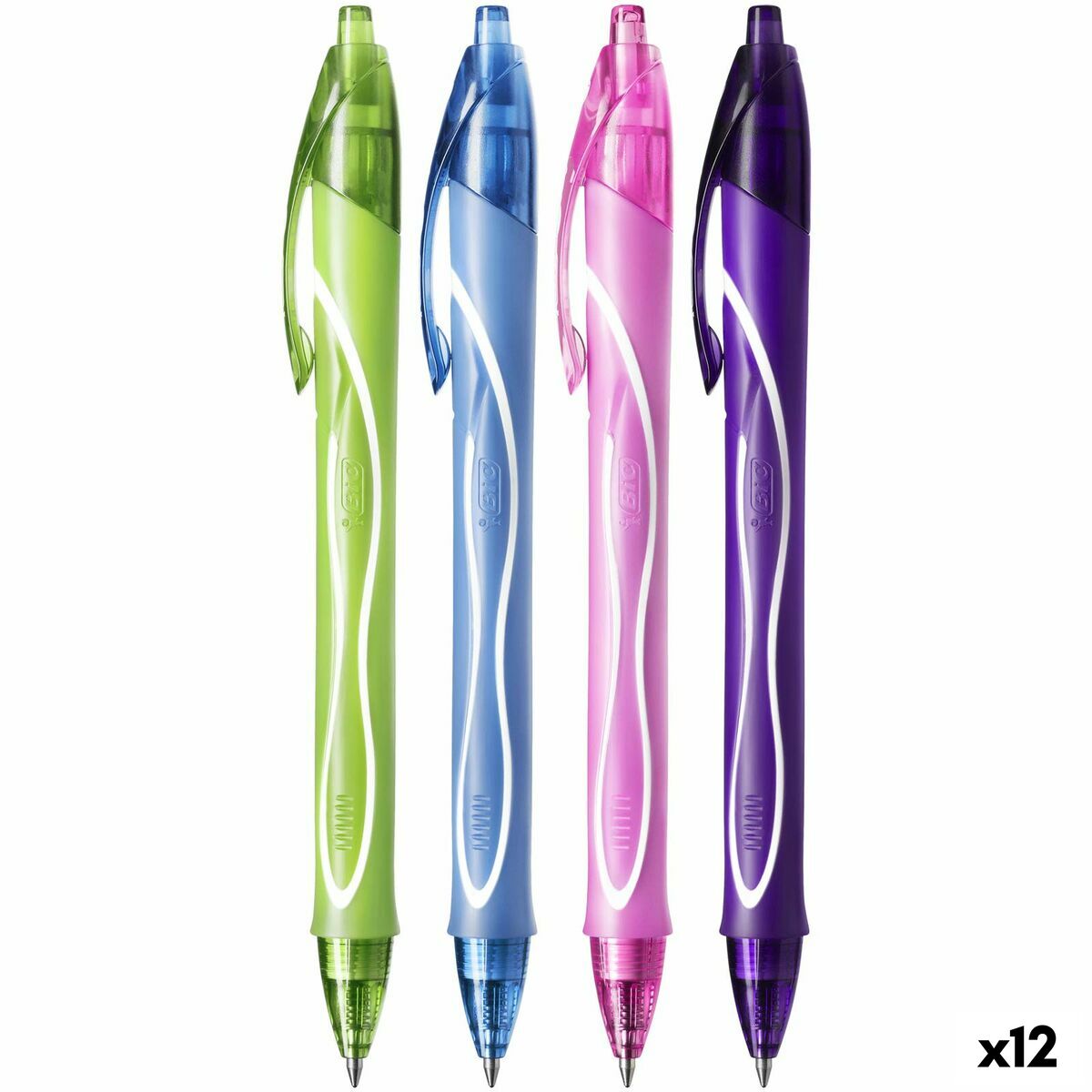 Gelpenna Bic Gel-Ocity Quick Dry 4 Colours 0,3 mm 12 Delar - 4