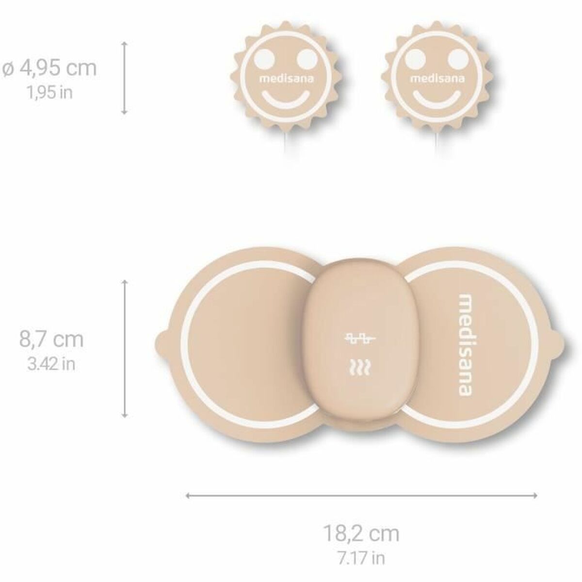 Uppladdningsbar avslappnande massageapparat vid menstruation Medisana TT 250 Beige - 2