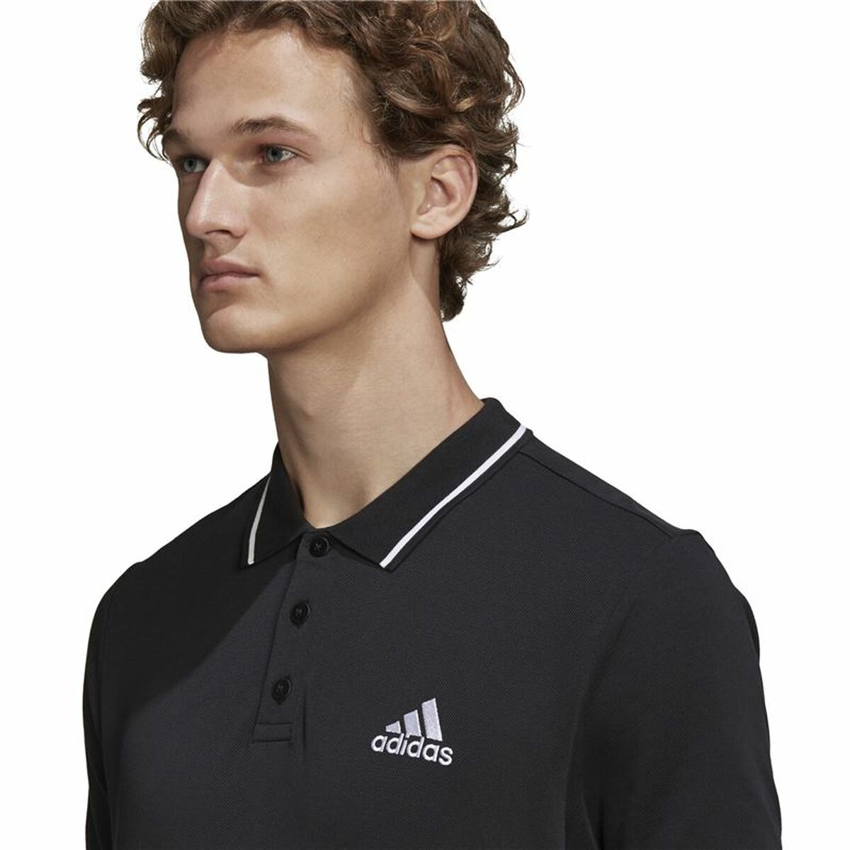 Polotröja kortärmad Herr Adidas Aeroready essentials Svart - 3