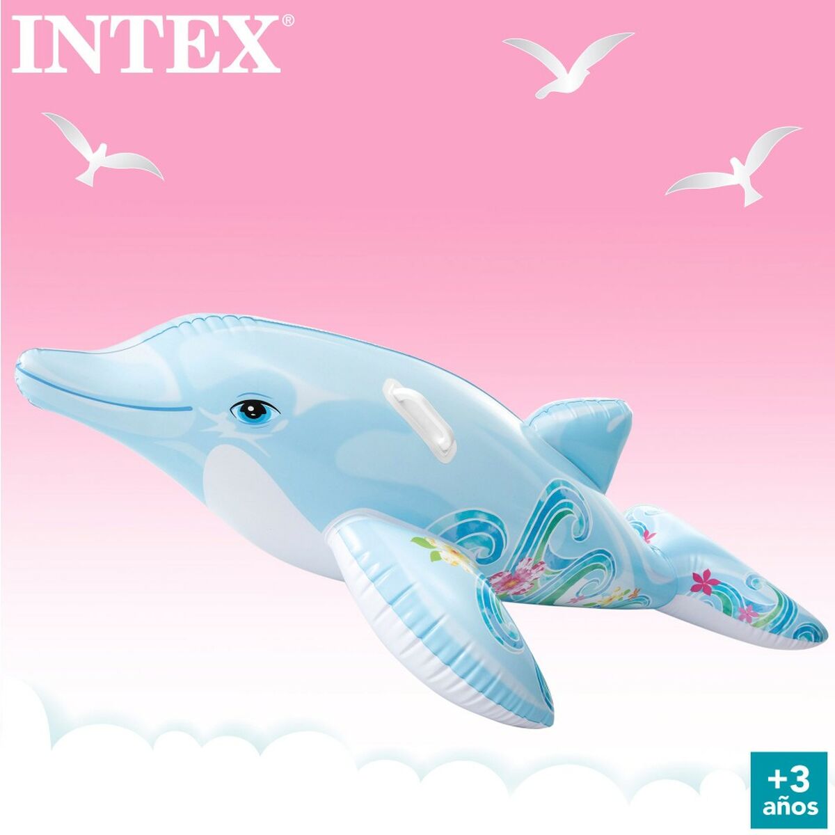 Upplåsbar bassängmadrass Intex Delfin 175 x 38 x 66 cm (6 antal) - 15