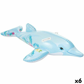 Upplåsbar bassängmadrass Intex Delfin 175 x 38 x 66 cm (6 antal)