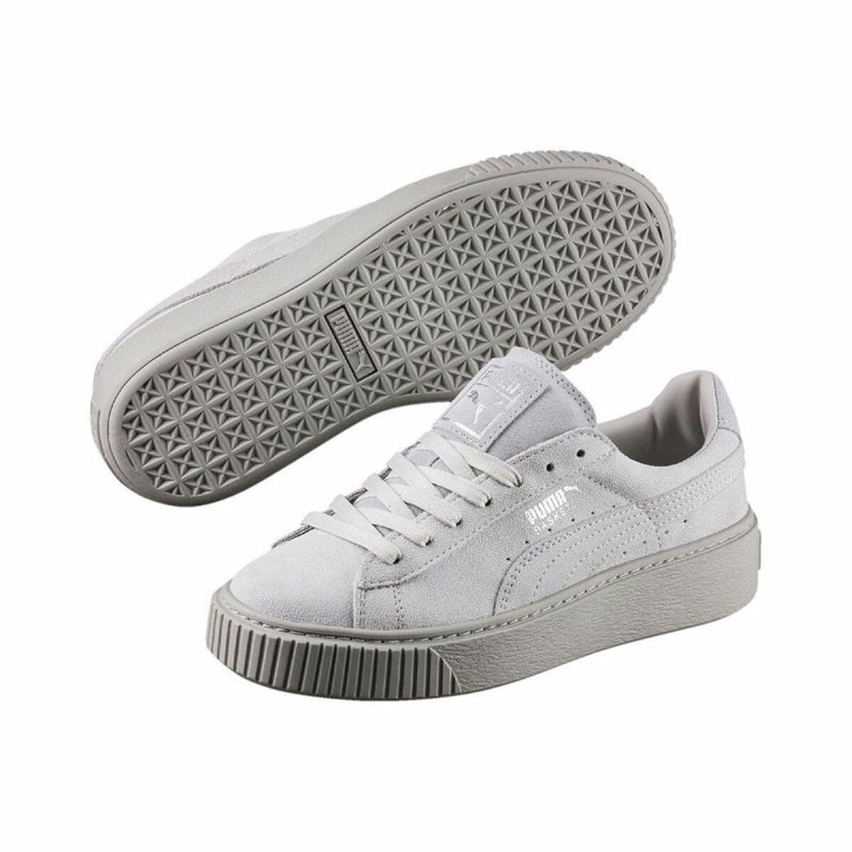Gymnastiksko, Dam Puma Basket Platform Reset Vit - 9