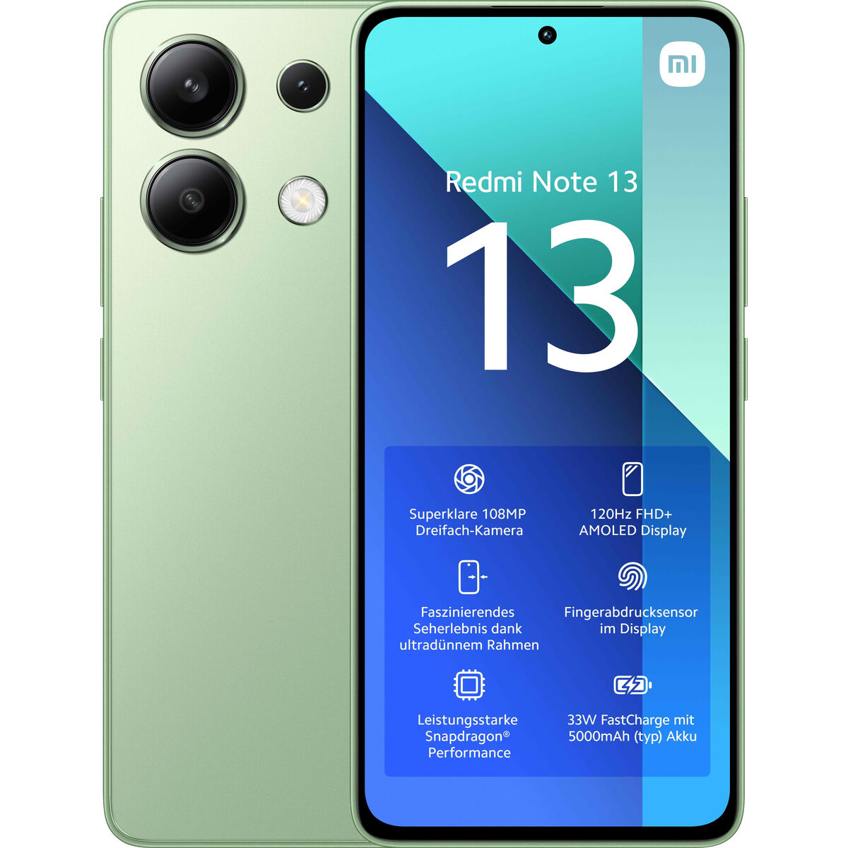 Smartphone Xiaomi REDMI NOTE 13 6,67" Snapdragon 685 6 GB RAM 128 GB Grön Mint mint green