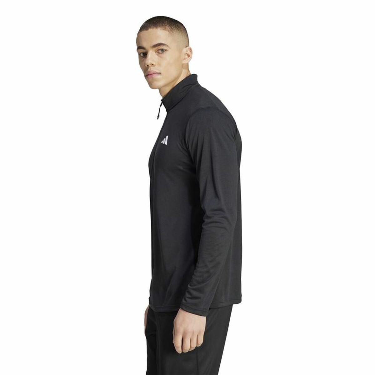 Tränings t-shirt, Vuxen Adidas Tr-Es+ 1I4Zip Svart - 5