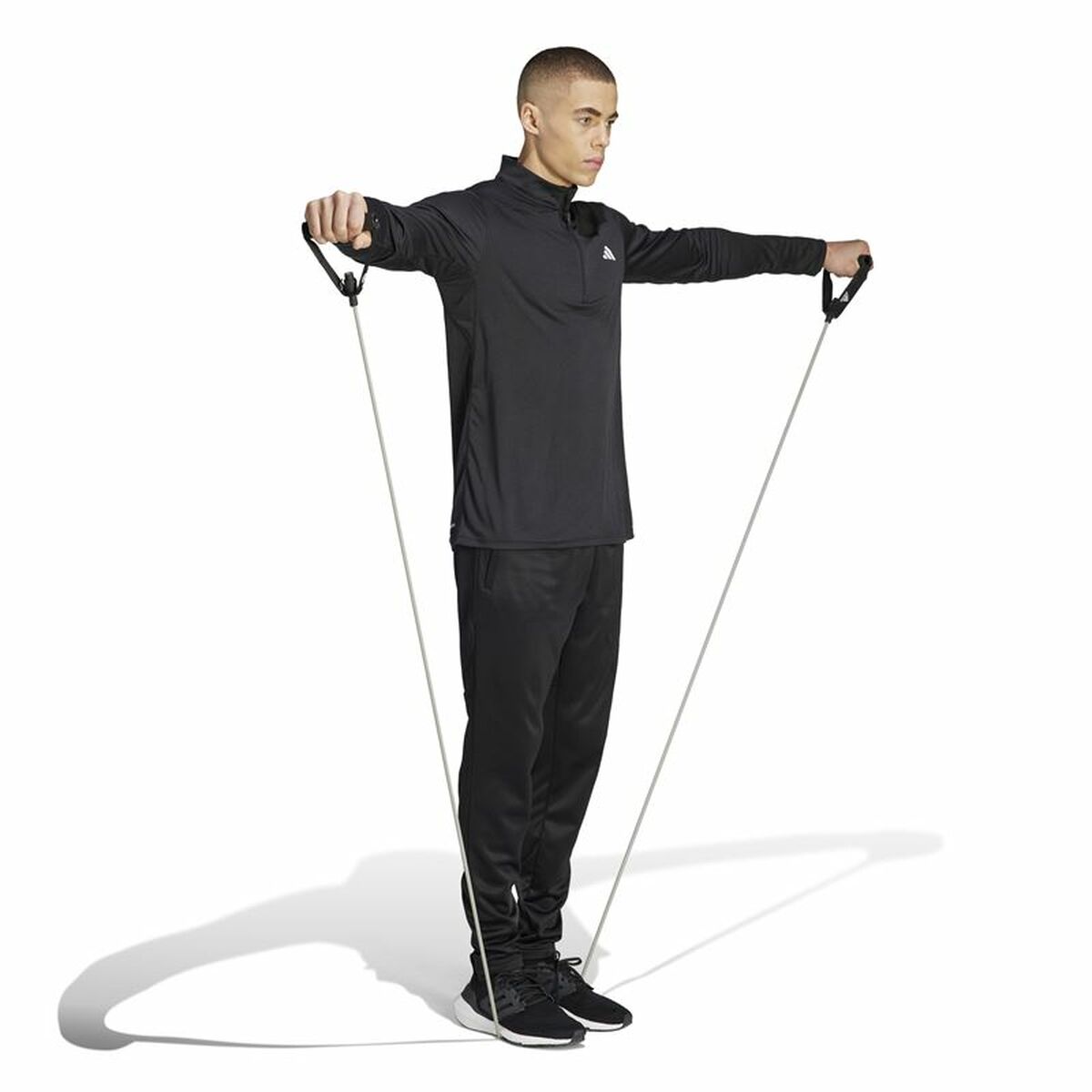 Tränings t-shirt, Vuxen Adidas Tr-Es+ 1I4Zip Svart - 6