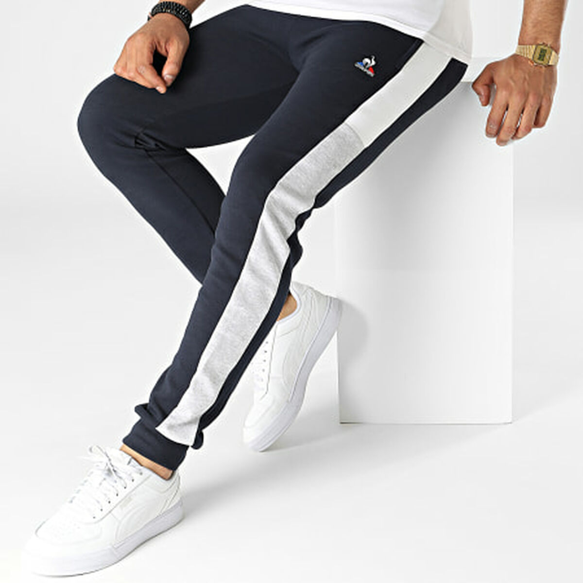 Byxor för vuxna Le coq sportif Män Marinblå - 2