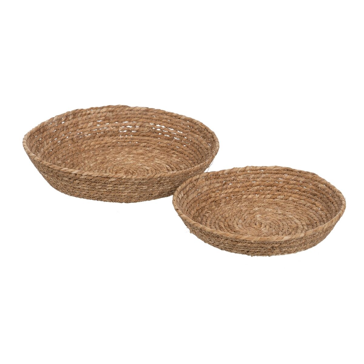Bordsdekoration Naturell Naturliga fibrer 31 x 31 x 7 cm (2 antal)