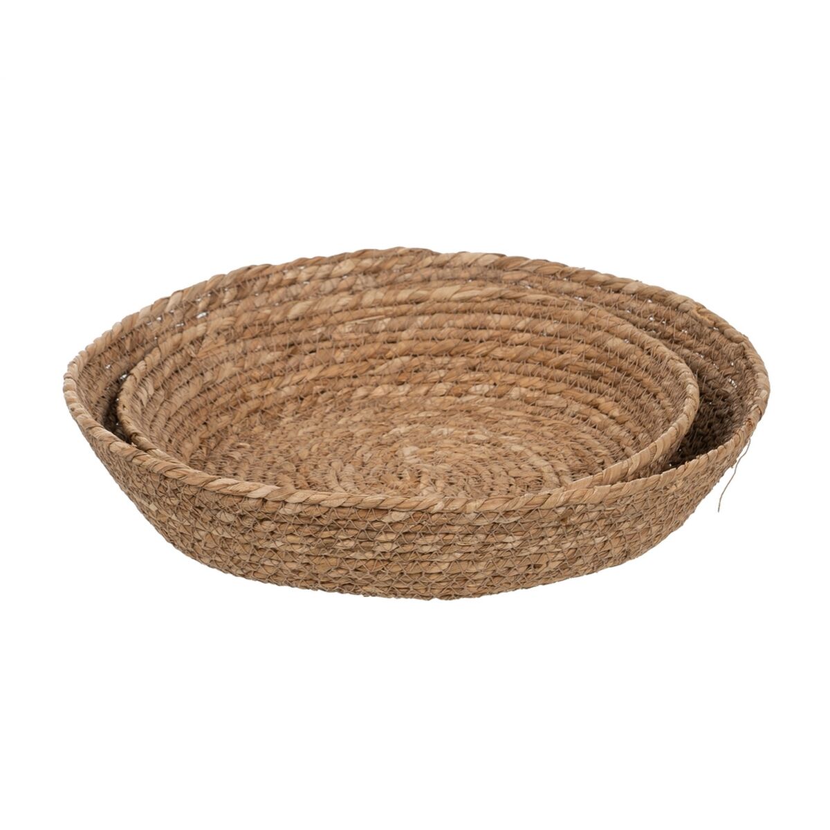 Bordsdekoration Naturell Naturliga fibrer 31 x 31 x 7 cm (2 antal) - 2