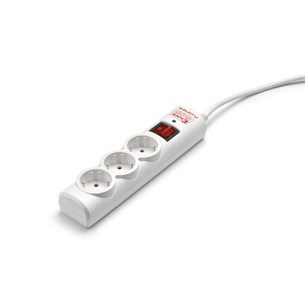 Ellist 3 Schuko-uttag med brytare Salicru SPS SAFE 3 (1,5 m) - 3