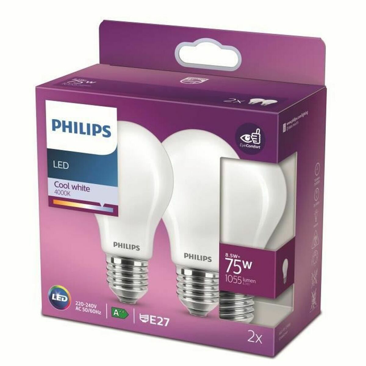 LED-lampa Philips Equivalent 75 W E (4000 K) (2 antal) - 5