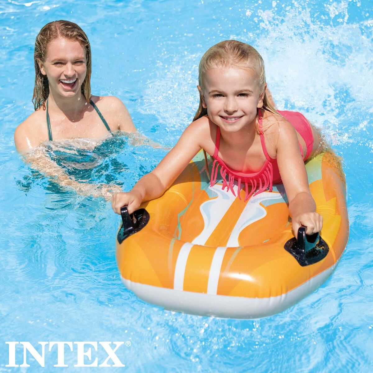 Upplåsbar bassängmadrass Intex Joy Rider 62 x 112 cm Surfbräda (12 antal) - 9