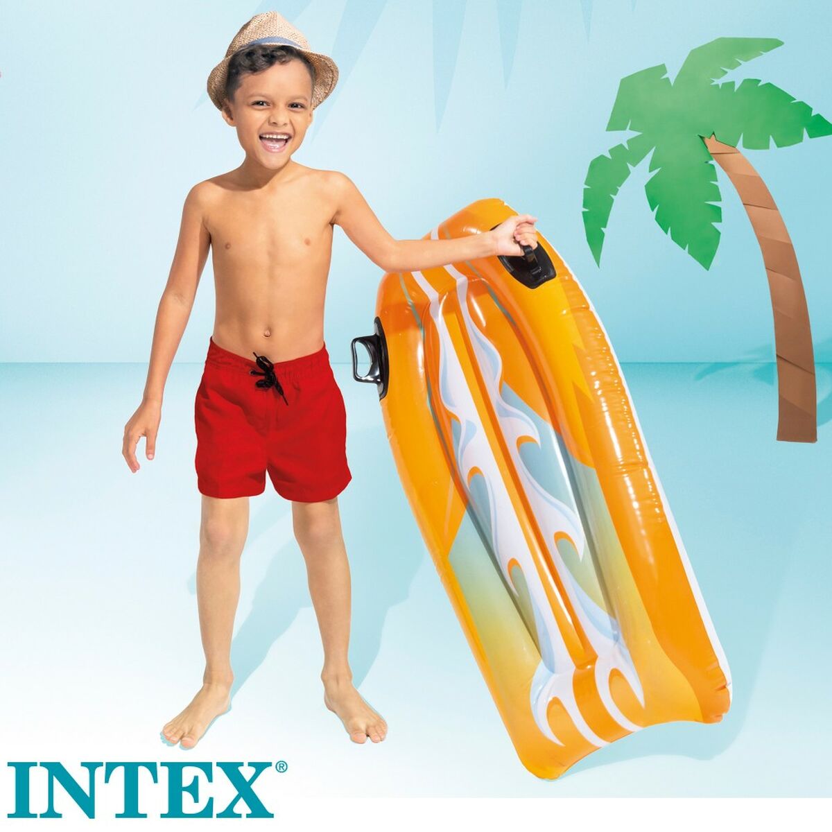 Upplåsbar bassängmadrass Intex Joy Rider 62 x 112 cm Surfbräda (12 antal) - 12