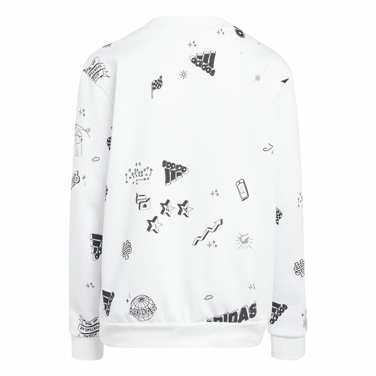 Tröja utan luva, Flickor Adidas Jg Bluv Q3Sweat Vit - 2