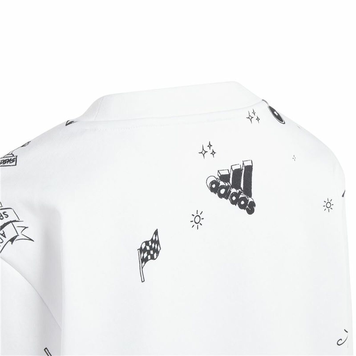 Tröja utan luva, Flickor Adidas Jg Bluv Q3Sweat Vit - 3