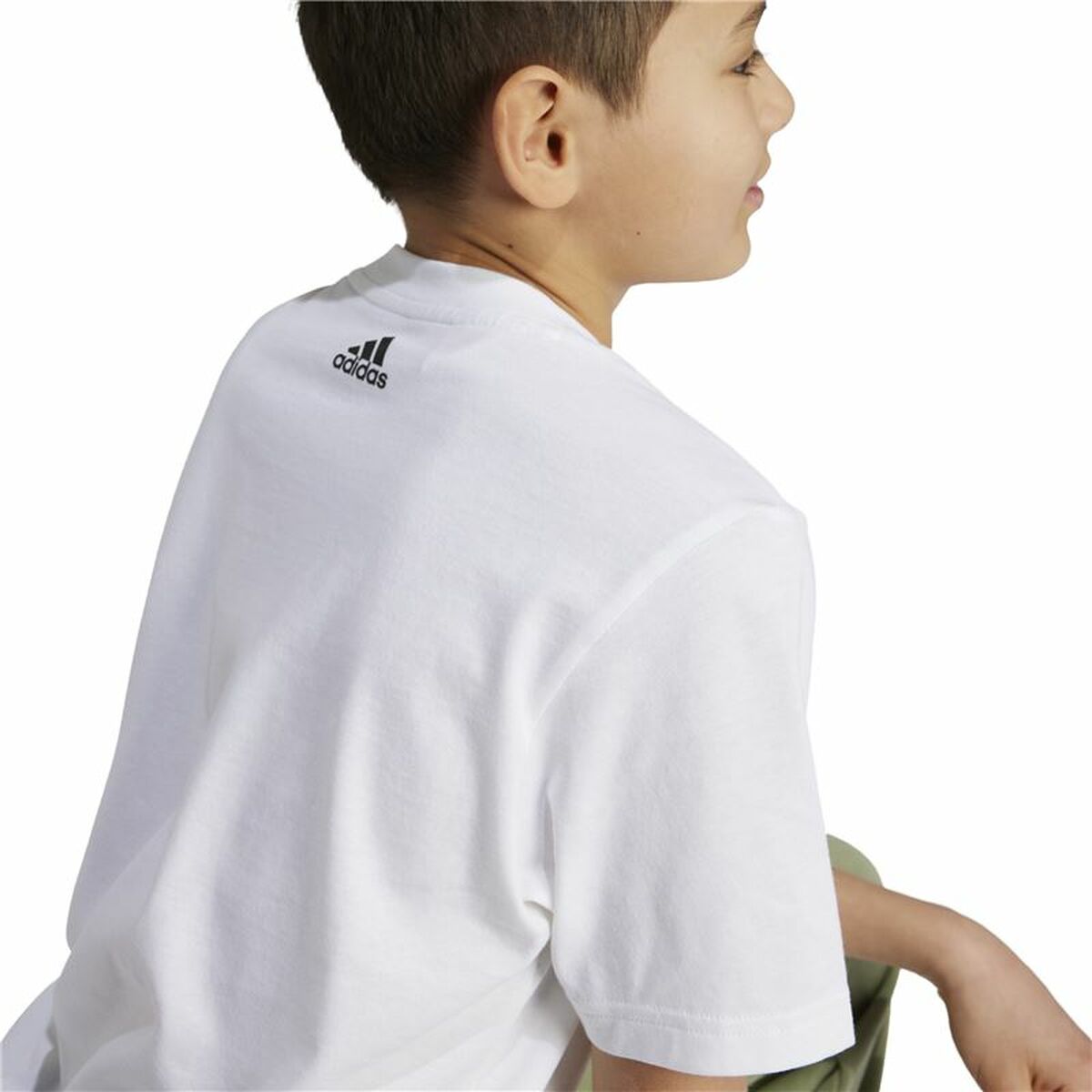 T-shirt med kortärm Unisex Adidas Essentials Vit - 3