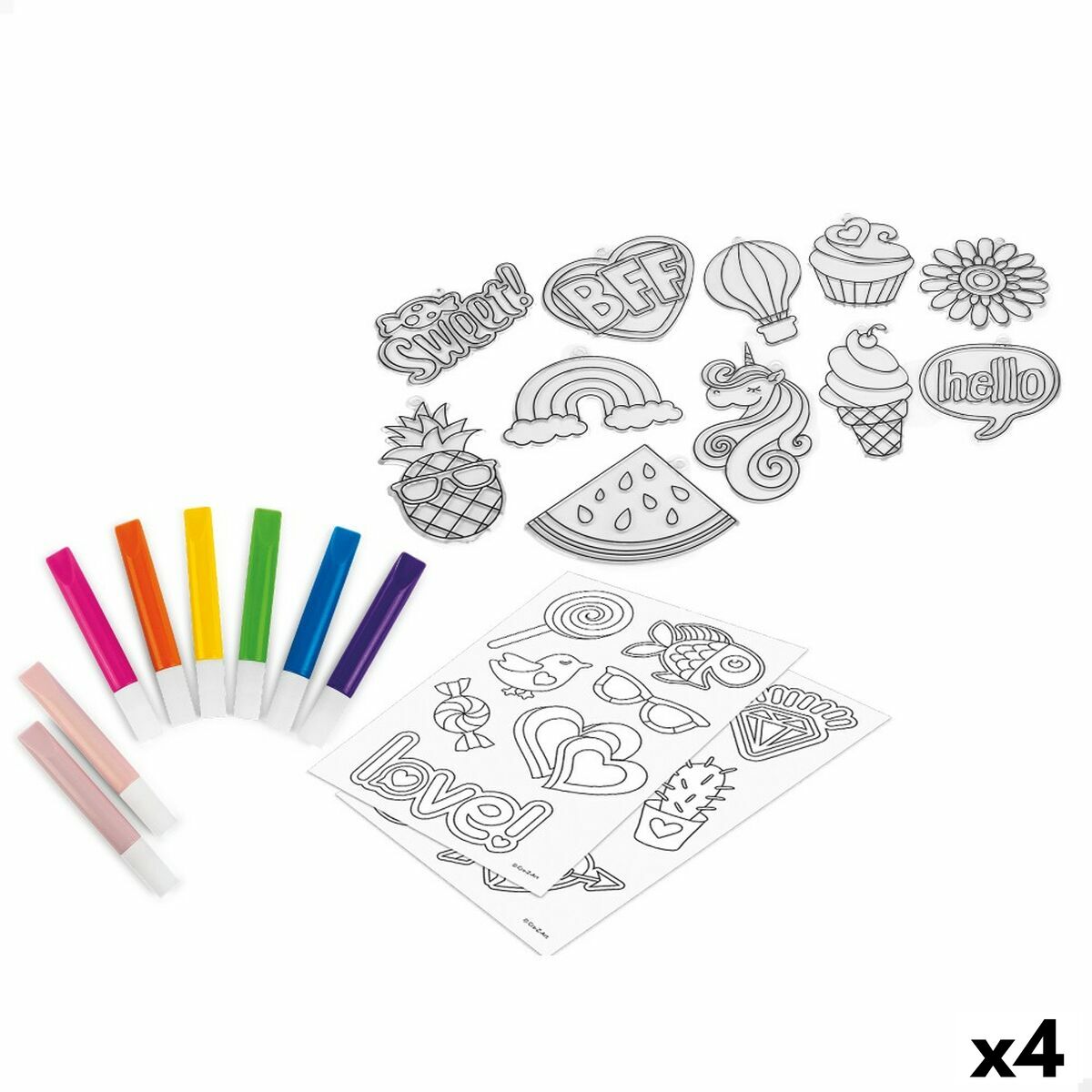 Uppsättning manuella aktiviteter Cra-Z-Art Klistermärken Plast (4 antal) - 4