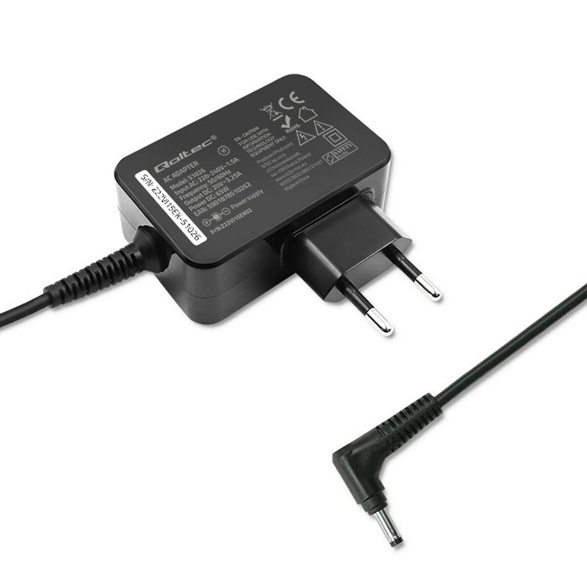 Laptopladdare Qoltec 51026 65 W - 6