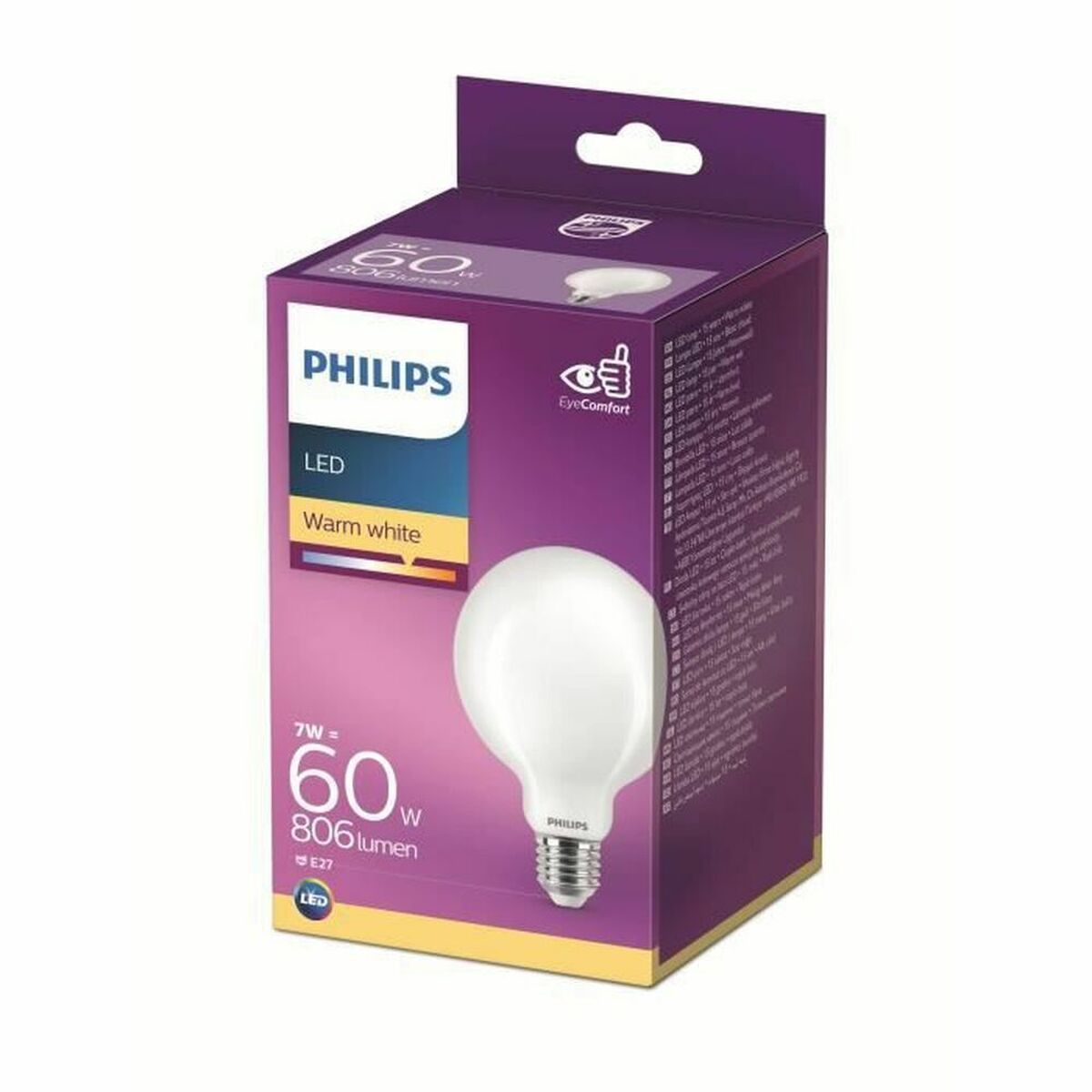 LED-lampa Philips Equivalent 60 W Vit E E27 (2700 K) - 5